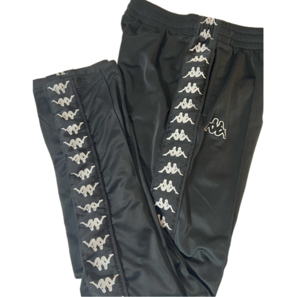 Kappa Teen Boy Size 16 Black Activewear Track Leisure Pants - Picture 2 of 12